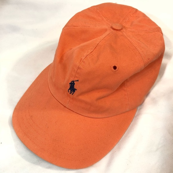 orange ralph lauren cap